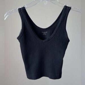 UO Black Ribbed Tank Top, size S